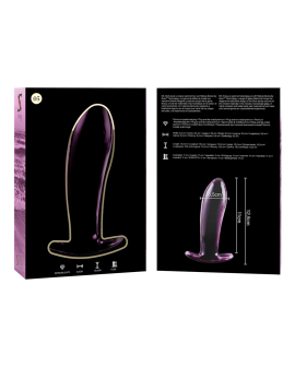 NEBULA SERIES BY IBIZA - Modell 5 Analplug Rosa Glas 12,5 cm