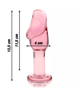 Ibiza Nebula Modell 6 - Rosa Borosilikat-Analplug 12,5 cm - Ø 4 cm