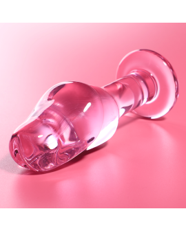 Ibiza Nebula Modell 6 - Rosa Borosilikat-Analplug 12,5 cm - Ø 4 cm