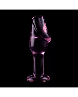 Ibiza Nebula Modell 6 - Rosa Borosilikat-Analplug 12,5 cm - Ø 4 cm