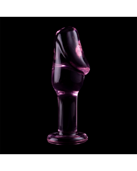 Ibiza Nebula Modell 6 - Rosa Borosilikat-Analplug 12,5 cm - Ø 4 cm