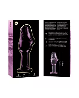 Ibiza Nebula Modell 6 - Rosa Borosilikat-Analplug 12,5 cm - Ø 4 cm