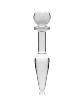 Nebula Series by Ibiza - Model 7 Analplug Borosilikatglas Klar 13,5 cm - 3 cm