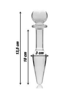 Nebula Series by Ibiza - Model 7 Analplug Borosilikatglas Klar 13,5 cm - 3 cm
