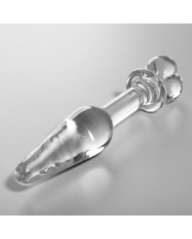 Nebula Series by Ibiza - Model 7 Analplug Borosilikatglas Klar 13,5 cm - 3 cm