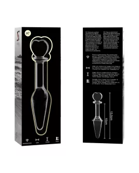 Nebula Series by Ibiza - Model 7 Analplug Borosilikatglas Klar 13,5 cm - 3 cm