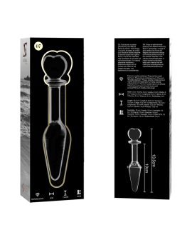 Nebula Series by Ibiza - Model 7 Analplug Borosilikatglas Klar 13,5 cm - 3 cm