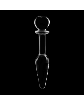 Nebula Series by Ibiza - Model 7 Analplug Borosilikatglas Klar 13,5 cm - 3 cm