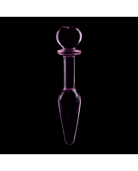 Nebula Series by Ibiza - Modell 7 Analplug Borosilikatglas Rosa 13,5 cm