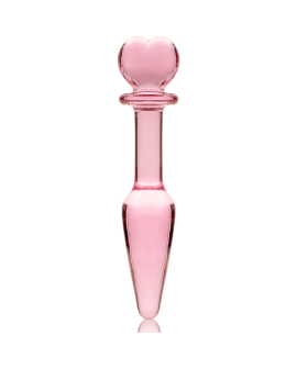 Nebula Series by Ibiza - Modell 7 Analplug Borosilikatglas Rosa 13,5 cm