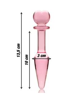 Nebula Series by Ibiza - Modell 7 Analplug Borosilikatglas Rosa 13,5 cm