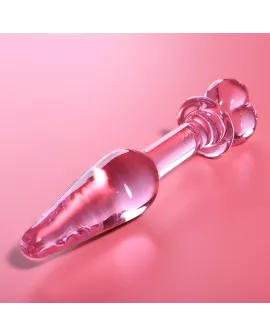 Nebula Series by Ibiza - Modell 7 Analplug Borosilikatglas Rosa 13,5 cm