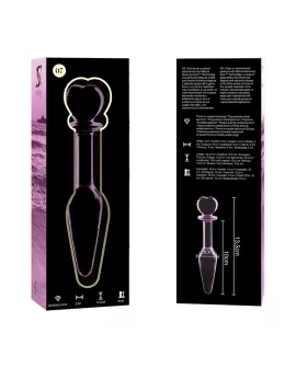 Nebula Series by Ibiza - Modell 7 Analplug Borosilikatglas Rosa 13,5 cm