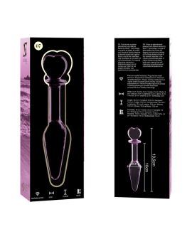 Nebula Series by Ibiza - Modell 7 Analplug Borosilikatglas Rosa 13,5 cm
