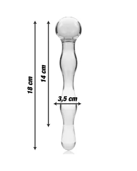 Nebula Series by Ibiza Modell 13 Dildo Borosilikatglas Klar 18 cm - Ø 3,5 cm