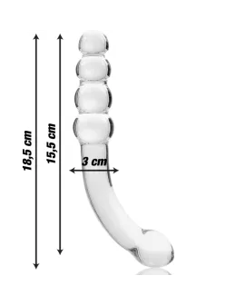 Nebula Series by Ibiza - Modell 14 Dildo Borosilikatglas Klar 18,5 cm Ø 3 cm