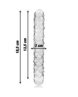 Ibiza Nebula Modell 15 Dildo - Glas Klar 18,5 cm - Ø 3 cm