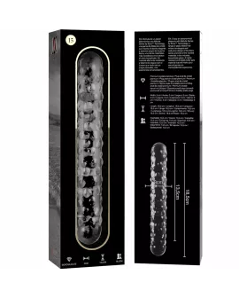 Ibiza Nebula Modell 15 Dildo - Glas Klar 18,5 cm - Ø 3 cm