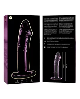Nebula Series by Ibiza - Modell 19 Dildo Borosilikatglas Rosa 18,5 cm Ø 4 cm