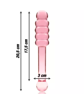 Nebula Series by Ibiza Modell 20 Dildo Borosilikatglas Rosa 20,5 cm - Ø 3 cm