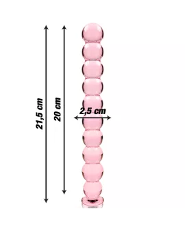Ibiza Nebula Modell 22 Dildo - Borosilikatglas Rosa 21,5 cm