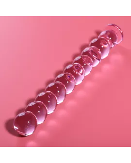Ibiza Nebula Modell 22 Dildo - Borosilikatglas Rosa 21,5 cm