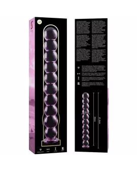 Ibiza Nebula Modell 22 Dildo - Borosilikatglas Rosa 21,5 cm