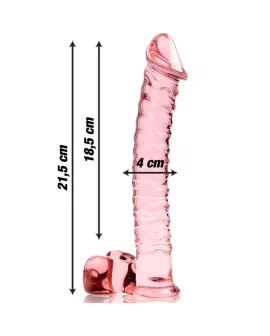 Nebula by Ibiza - Modell 23 Rosa Dildo Borosilikatglas 21,5 cm