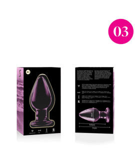 Nebula Series by Ibiza - Modell 3 Analplug Borosilikatglas Rosa 11 cm - Ø 5 cm