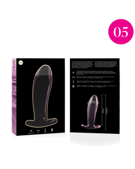 NEBULA SERIES BY IBIZA - Modell 5 Analplug Rosa Glas 12,5 cm