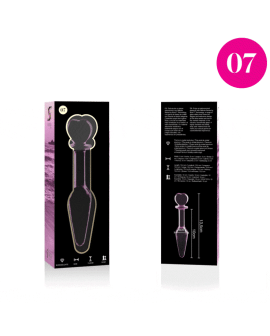 Nebula Series by Ibiza - Modell 7 Analplug Borosilikatglas Rosa 13,5 cm