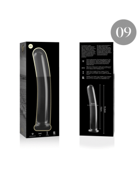Ibiza Nebula Modell 9 - Borosilikatglas Dildo Klar 15,5 cm - Ø 2,5 cm