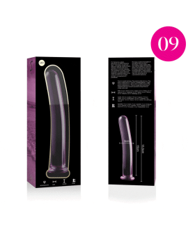 Nebula Series by Ibiza - Modell 9 Dildo Borosilikatglas rosa 15,5 cm