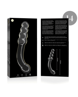 Nebula Series by Ibiza - Modell 14 Dildo Borosilikatglas Klar 18,5 cm Ø 3 cm