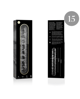 Ibiza Nebula Modell 15 Dildo - Glas Klar 18,5 cm - Ø 3 cm