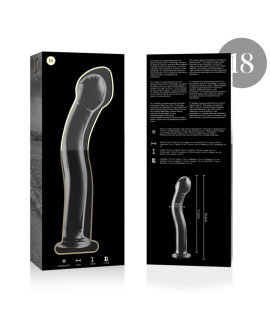 Nebula Series by Ibiza - Modell 18 Dildo Borosilikatglas Klar 18,5 cm