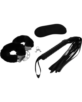 INTENSE - FETISH EROTIKSPIELSET 1 MIT HANDSCHELLEN, BLINDMASKE UND PEITSCHE