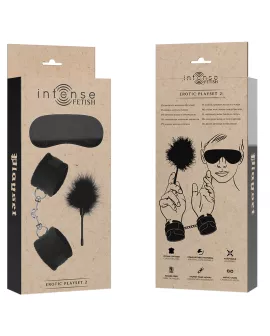 INTENSE - FETISH EROTIKSPIELSET 2 MIT HANDSCHELLEN, BLINDMASKE UND KITZEL