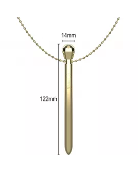 IBIZA - CLIT POCKET STIMULATOR HALSKETTE USB-LADEGERT 12 VIBRATIONSMODI GOLDEN 12,2 X 1,5