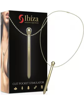 IBIZA - CLIT POCKET STIMULATOR HALSKETTE USB-LADEGERT 12 VIBRATIONSMODI GOLDEN 12,2 X 1,5