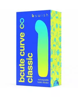 B SWISH - BCUTE CURVE INFINITE KLASSISCHER WIEDERAUFLADBARER VIBRATOR AUS BLAUEM SILIKON