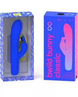B Swish Bwild Bunny Infinite - Klassischer Vibrator aus blauem Silikon