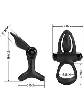 Pretty Love Vibrationsring - 10 Vibrationen Schwarzes Silikon