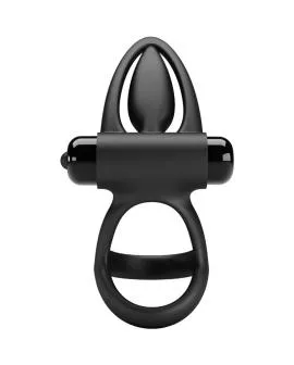 Pretty Love Vibrationsring - 10 Vibrationen Schwarzes Silikon