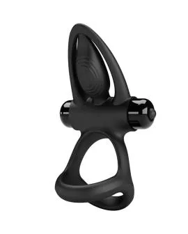 Pretty Love Vibrationsring - 10 Vibrationen Schwarzes Silikon