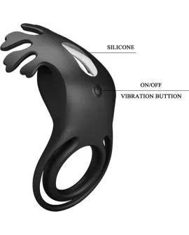 Pretty Love Ruben Vibratorring - 7 Vibrationen Schwarzes Silikon