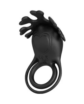 Pretty Love Ruben Vibratorring - 7 Vibrationen Schwarzes Silikon
