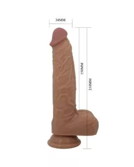 PRETTY LOVE - JONATHAN SILIKONDILDO 3 VIBRATIONEN + 3 EINFÜHRMASSNAHMEN FERNBEDIENUNG 21 CM