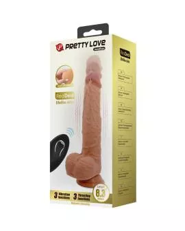 PRETTY LOVE - JONATHAN SILIKONDILDO 3 VIBRATIONEN + 3 EINFÜHRMASSNAHMEN FERNBEDIENUNG 21 CM