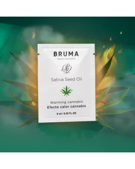 BRUMA Sativa-Samenöl-Gleitgel - Wärmend Cannabisgeschmack 6 ml